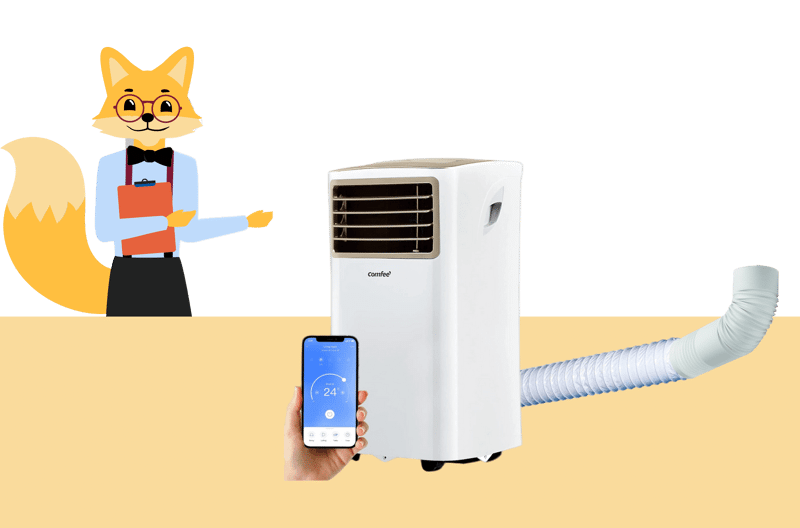 Der Smart-Home-Fox Experte präsentiert die Comfee Mobile 7000 mobile Klimaanlage.